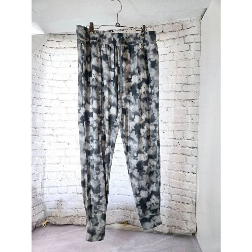 Jaclyn Apparel Womens Size Large Grey Tie Dye Jogger Lounge Pants